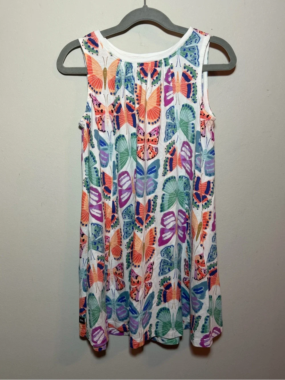 Tea Collection Girls Trapeze Dress Mariposas Pintadas Butterfly Print Cotton